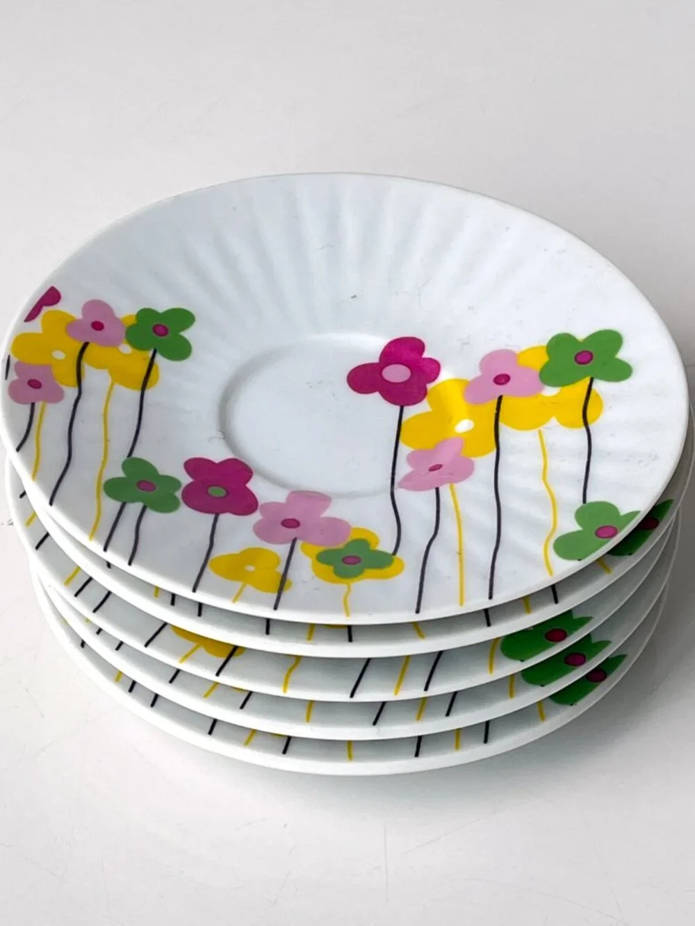 Alpine Cuisine Aramco Imports Porcelain Floral Demitasse Cup & Saucer Set of 10
